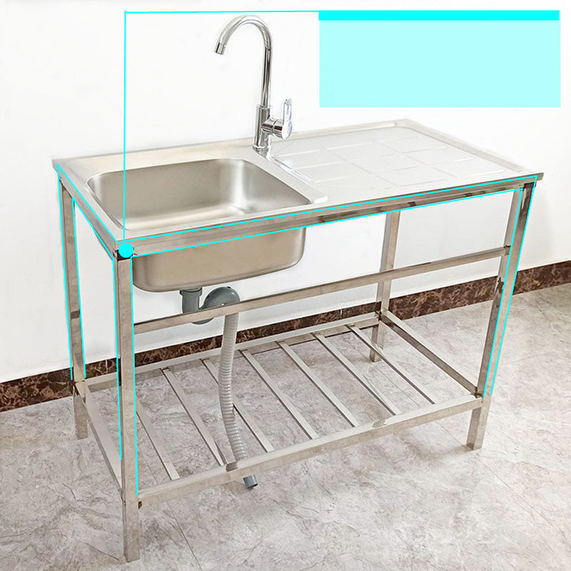 Kitchen Sink Stainless Steel Drop-In Rectangle All-in-one Kitchen Sink Clearhalo 'Home Improvement' 'home_improvement' 'home_improvement_kitchen_sinks' 'Kitchen Remodel & Kitchen Fixtures' 'Kitchen Sinks & Faucet Components' 'Kitchen Sinks' 'kitchen_sinks' 7422009