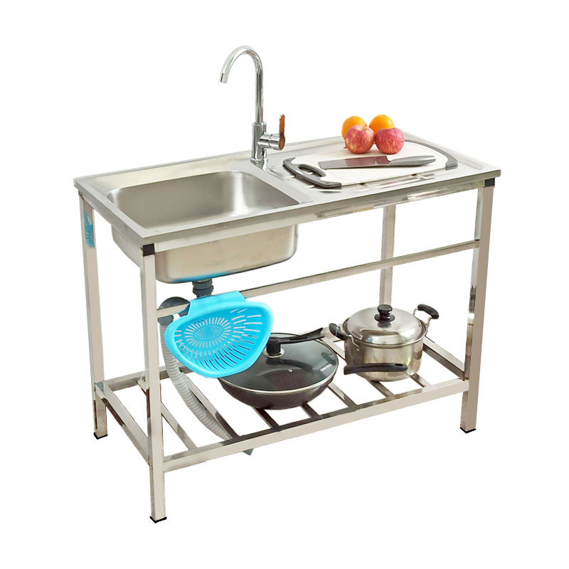 Kitchen Sink Stainless Steel Drop-In Rectangle All-in-one Kitchen Sink Clearhalo 'Home Improvement' 'home_improvement' 'home_improvement_kitchen_sinks' 'Kitchen Remodel & Kitchen Fixtures' 'Kitchen Sinks & Faucet Components' 'Kitchen Sinks' 'kitchen_sinks' 7422011