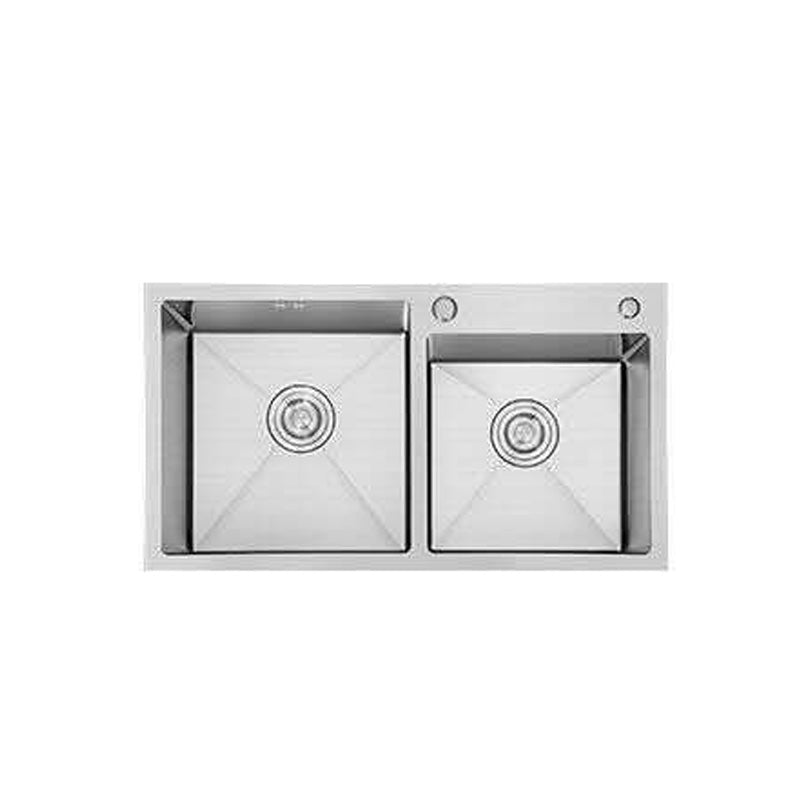 Modern Style Kitchen Sink Stainless Steel Drop-In Kitchen Sink with Drain Assembly Clearhalo 'Home Improvement' 'home_improvement' 'home_improvement_kitchen_sinks' 'Kitchen Remodel & Kitchen Fixtures' 'Kitchen Sinks & Faucet Components' 'Kitchen Sinks' 'kitchen_sinks' 7422050