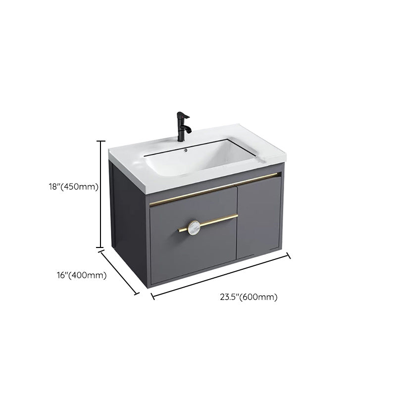 Wall Mount Bathroom Vanity Faucet Included Modern Bathroom Sink Vanity Clearhalo 'Bathroom Remodel & Bathroom Fixtures' 'Bathroom Vanities' 'bathroom_vanities' 'Home Improvement' 'home_improvement' 'home_improvement_bathroom_vanities' 7422366