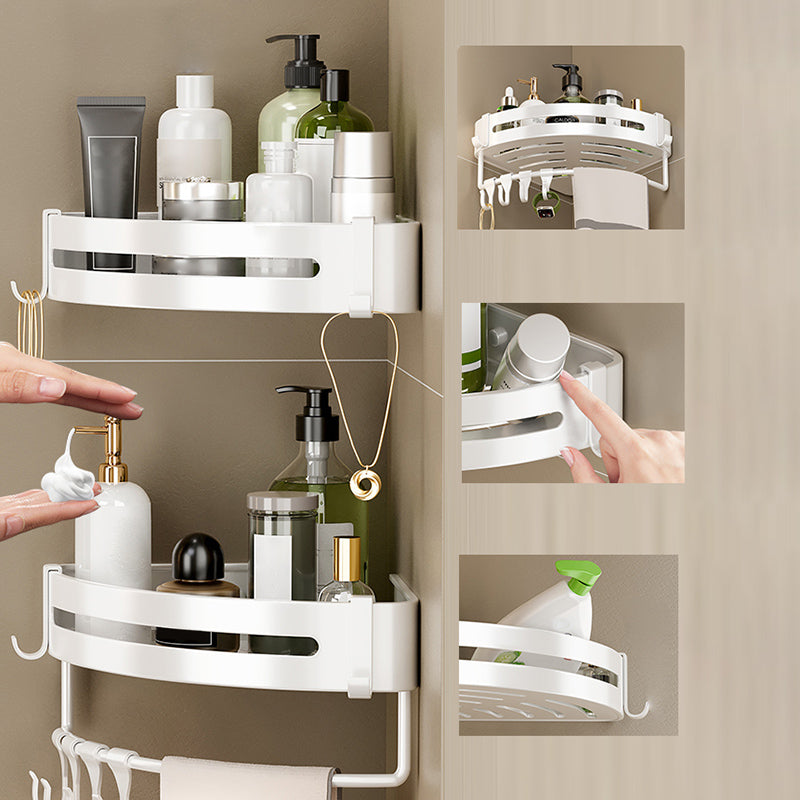 Simplistic Bathroom Accessories Hardware Set Bath Shelf Bathroom Accessory Kit Clearhalo 'Bathroom Hardware Sets' 'Bathroom Hardware' 'Bathroom Remodel & Bathroom Fixtures' 'bathroom_hardware_sets' 'Home Improvement' 'home_improvement' 'home_improvement_bathroom_hardware_sets' 7422744