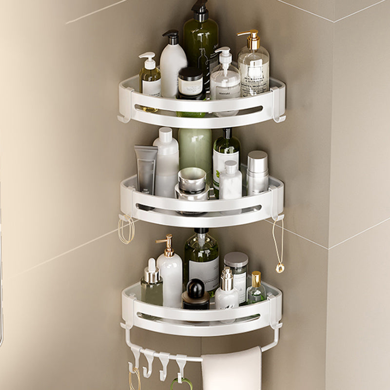 Simplistic Bathroom Accessories Hardware Set Bath Shelf Bathroom Accessory Kit Towel Bar Included 3 Piece Set Triangle Clearhalo 'Bathroom Hardware Sets' 'Bathroom Hardware' 'Bathroom Remodel & Bathroom Fixtures' 'bathroom_hardware_sets' 'Home Improvement' 'home_improvement' 'home_improvement_bathroom_hardware_sets' 7422745