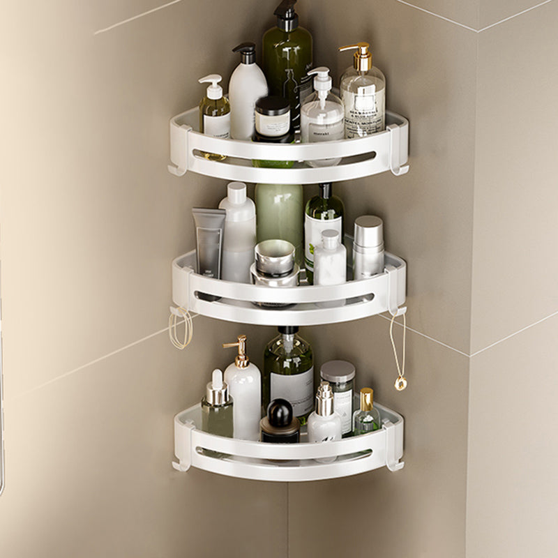 Simplistic Bathroom Accessories Hardware Set Bath Shelf Bathroom Accessory Kit Towel Bar Not Included 3 Piece Set Triangle Clearhalo 'Bathroom Hardware Sets' 'Bathroom Hardware' 'Bathroom Remodel & Bathroom Fixtures' 'bathroom_hardware_sets' 'Home Improvement' 'home_improvement' 'home_improvement_bathroom_hardware_sets' 7422751