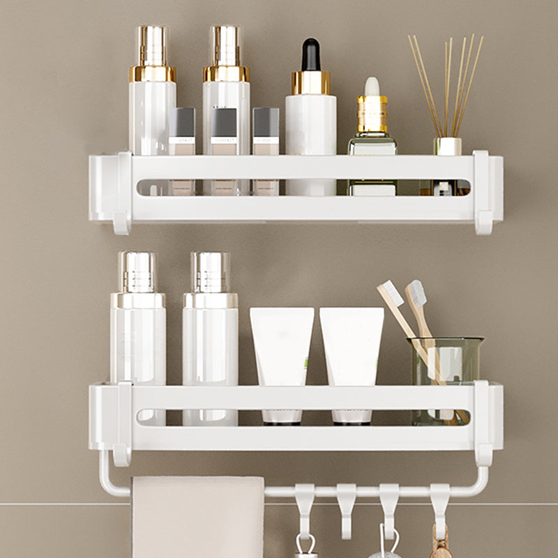 Simplistic Bathroom Accessories Hardware Set Bath Shelf Bathroom Accessory Kit Towel Bar Included 2 Piece Set Rectangle Clearhalo 'Bathroom Hardware Sets' 'Bathroom Hardware' 'Bathroom Remodel & Bathroom Fixtures' 'bathroom_hardware_sets' 'Home Improvement' 'home_improvement' 'home_improvement_bathroom_hardware_sets' 7422755