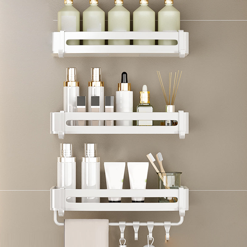 Simplistic Bathroom Accessories Hardware Set Bath Shelf Bathroom Accessory Kit Towel Bar Included 3 Piece Set Rectangle Clearhalo 'Bathroom Hardware Sets' 'Bathroom Hardware' 'Bathroom Remodel & Bathroom Fixtures' 'bathroom_hardware_sets' 'Home Improvement' 'home_improvement' 'home_improvement_bathroom_hardware_sets' 7422757
