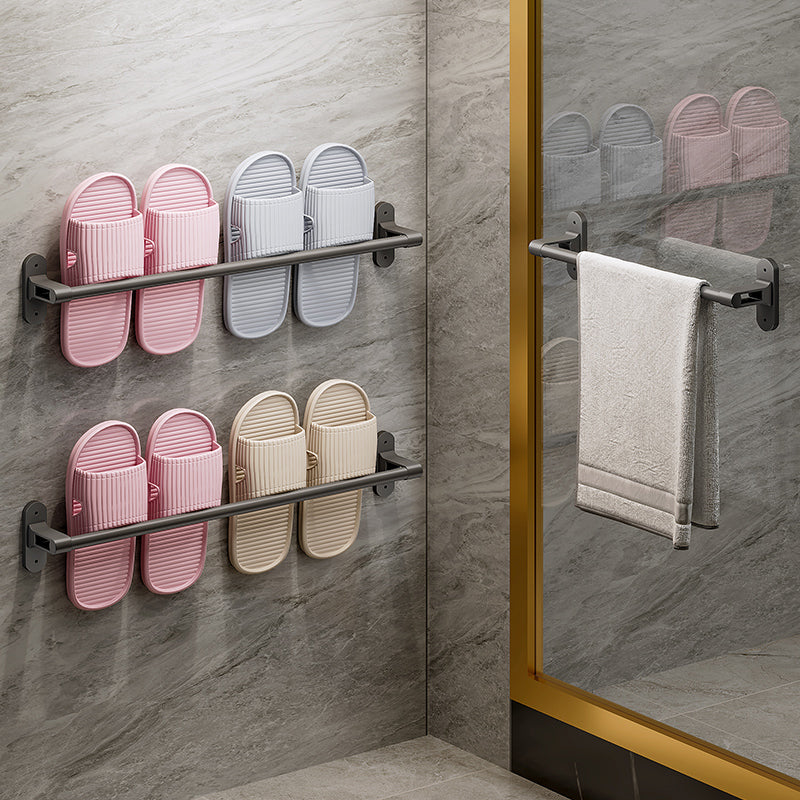 Metal Bathroom Accessory Set Drill and Screw Mount Bathroom Accessory Kit Clearhalo 'Bathroom Hardware Sets' 'Bathroom Hardware' 'Bathroom Remodel & Bathroom Fixtures' 'bathroom_hardware_sets' 'Home Improvement' 'home_improvement' 'home_improvement_bathroom_hardware_sets' 7422764