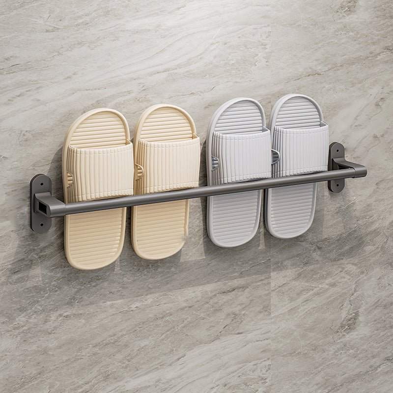 Metal Bathroom Accessory Set Drill and Screw Mount Bathroom Accessory Kit Slipper Rack (20"L) Clearhalo 'Bathroom Hardware Sets' 'Bathroom Hardware' 'Bathroom Remodel & Bathroom Fixtures' 'bathroom_hardware_sets' 'Home Improvement' 'home_improvement' 'home_improvement_bathroom_hardware_sets' 7422765