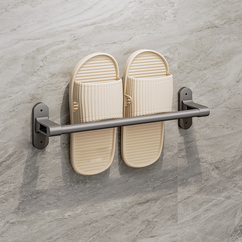 Metal Bathroom Accessory Set Drill and Screw Mount Bathroom Accessory Kit Slipper Rack (12“L) Clearhalo 'Bathroom Hardware Sets' 'Bathroom Hardware' 'Bathroom Remodel & Bathroom Fixtures' 'bathroom_hardware_sets' 'Home Improvement' 'home_improvement' 'home_improvement_bathroom_hardware_sets' 7422766