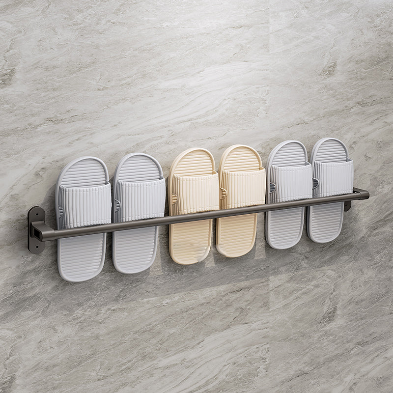 Metal Bathroom Accessory Set Drill and Screw Mount Bathroom Accessory Kit Slipper Rack (27“L) Clearhalo 'Bathroom Hardware Sets' 'Bathroom Hardware' 'Bathroom Remodel & Bathroom Fixtures' 'bathroom_hardware_sets' 'Home Improvement' 'home_improvement' 'home_improvement_bathroom_hardware_sets' 7422768