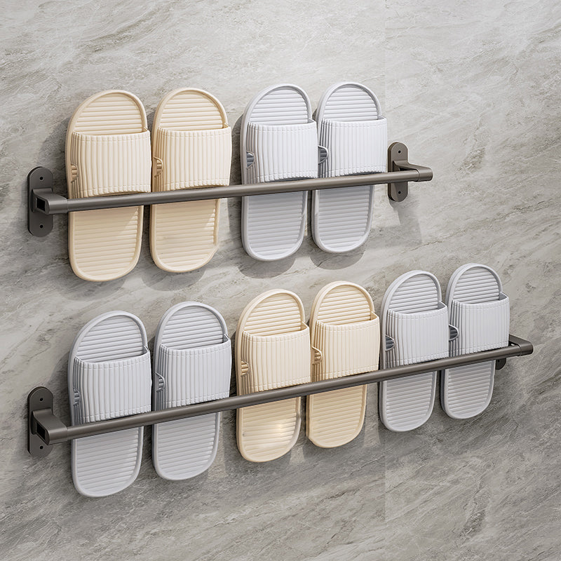 Metal Bathroom Accessory Set Drill and Screw Mount Bathroom Accessory Kit Slipper Rack (20"L + 28"L) Clearhalo 'Bathroom Hardware Sets' 'Bathroom Hardware' 'Bathroom Remodel & Bathroom Fixtures' 'bathroom_hardware_sets' 'Home Improvement' 'home_improvement' 'home_improvement_bathroom_hardware_sets' 7422770