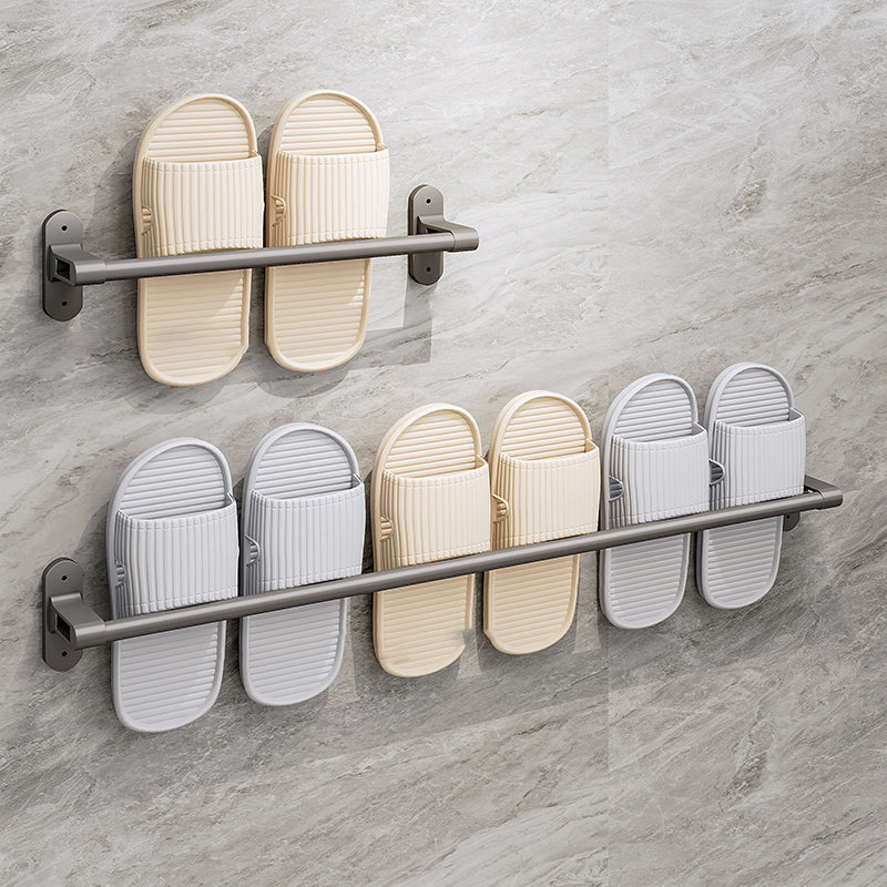 Metal Bathroom Accessory Set Drill and Screw Mount Bathroom Accessory Kit Slipper Rack (12"L + 28"L) Clearhalo 'Bathroom Hardware Sets' 'Bathroom Hardware' 'Bathroom Remodel & Bathroom Fixtures' 'bathroom_hardware_sets' 'Home Improvement' 'home_improvement' 'home_improvement_bathroom_hardware_sets' 7422772