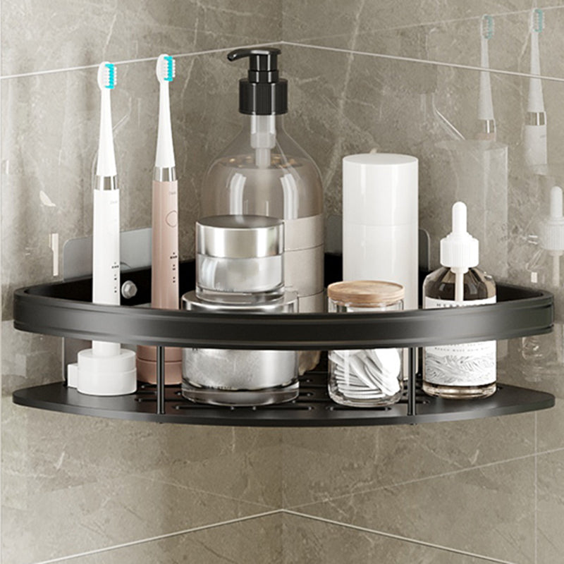 Simplicity Bathroom Accessories Hardware Set Bath Shelf Bathroom Accessory Kit 2" Black 1 Piece Clearhalo 'Bathroom Hardware Sets' 'Bathroom Hardware' 'Bathroom Remodel & Bathroom Fixtures' 'bathroom_hardware_sets' 'Home Improvement' 'home_improvement' 'home_improvement_bathroom_hardware_sets' 7422780