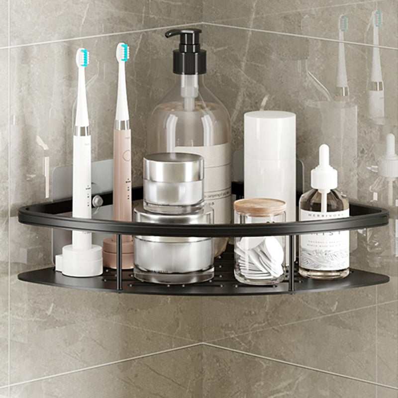 Simplicity Bathroom Accessories Hardware Set Bath Shelf Bathroom Accessory Kit 1.5" Black 1 Piece Clearhalo 'Bathroom Hardware Sets' 'Bathroom Hardware' 'Bathroom Remodel & Bathroom Fixtures' 'bathroom_hardware_sets' 'Home Improvement' 'home_improvement' 'home_improvement_bathroom_hardware_sets' 7422789