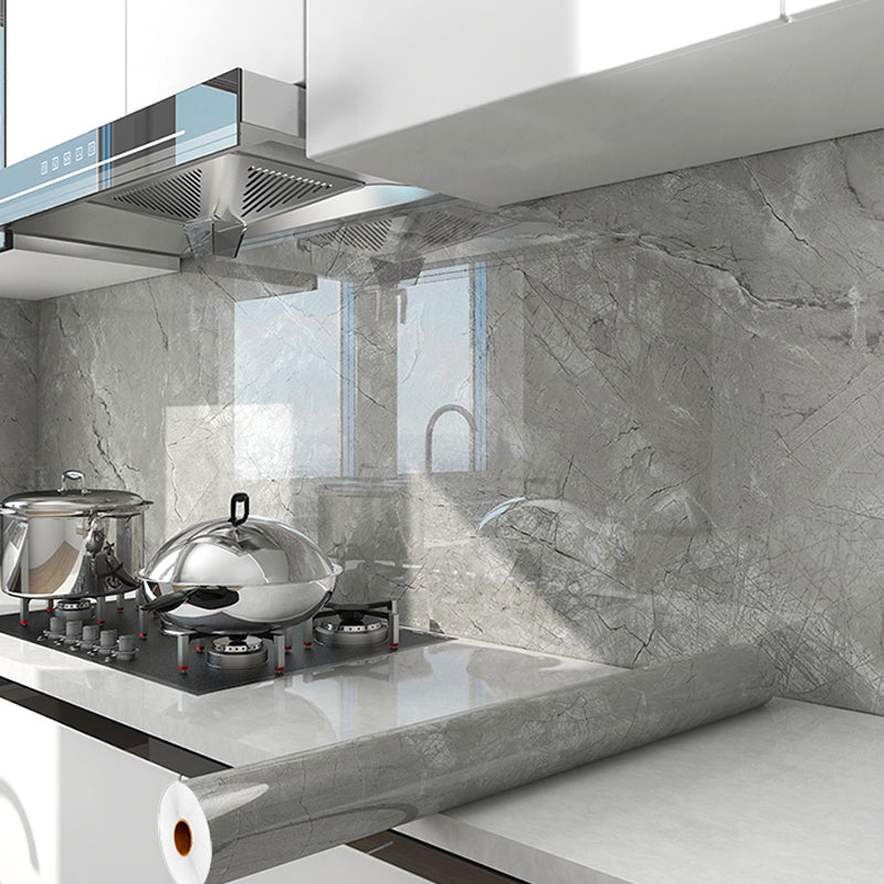 Modern Peel & Stick Field Tile PVC Rectangular Wallpaper for Floor and Wall Grey Clearhalo 'Flooring 'Home Improvement' 'home_improvement' 'home_improvement_peel_stick_blacksplash' 'Peel & Stick Backsplash Tile' 'peel_stick_blacksplash' 'Walls & Ceilings' Walls and Ceiling' 7423426