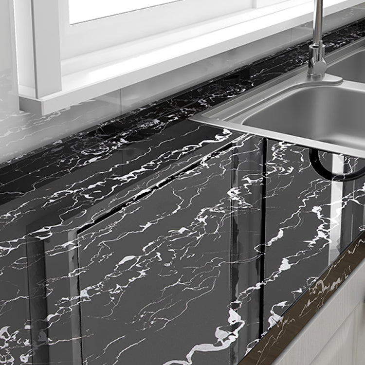 Modern Peel and Stick Backsplash PVC Rectangular Tile-Peel & Stick for Kitchen Black Clearhalo 'Flooring 'Home Improvement' 'home_improvement' 'home_improvement_peel_stick_blacksplash' 'Peel & Stick Backsplash Tile' 'peel_stick_blacksplash' 'Walls & Ceilings' Walls and Ceiling' 7423469