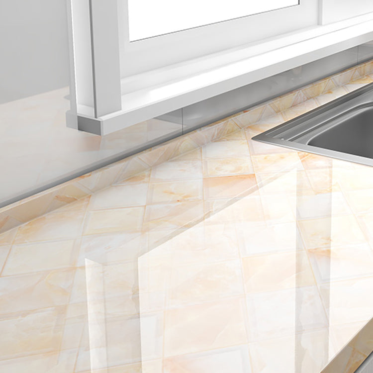 Modern Peel and Stick Backsplash PVC Rectangular Tile-Peel & Stick for Kitchen Yellow Clearhalo 'Flooring 'Home Improvement' 'home_improvement' 'home_improvement_peel_stick_blacksplash' 'Peel & Stick Backsplash Tile' 'peel_stick_blacksplash' 'Walls & Ceilings' Walls and Ceiling' 7423480