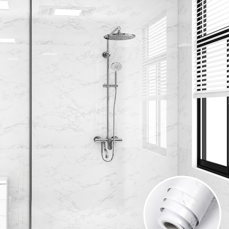 Modern Peel/Stick Backsplash Tile PVC Wallpaper for Bathroom Backsplash Distressed White Clearhalo 'Flooring 'Home Improvement' 'home_improvement' 'home_improvement_peel_stick_blacksplash' 'Peel & Stick Backsplash Tile' 'peel_stick_blacksplash' 'Walls & Ceilings' Walls and Ceiling' 7423505