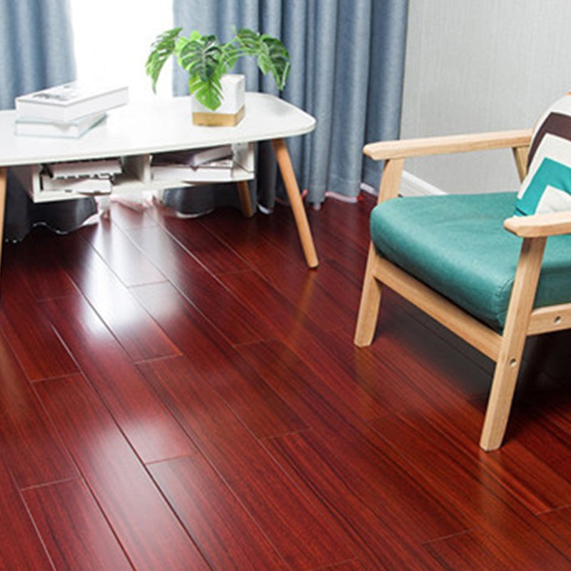 Traditional Wooden Wall Planks Solid Wood Waterproof Click-Locking Side Trim Piece Rosewood Clearhalo 'Flooring 'Hardwood Flooring' 'hardwood_flooring' 'Home Improvement' 'home_improvement' 'home_improvement_hardwood_flooring' Walls and Ceiling' 7423579