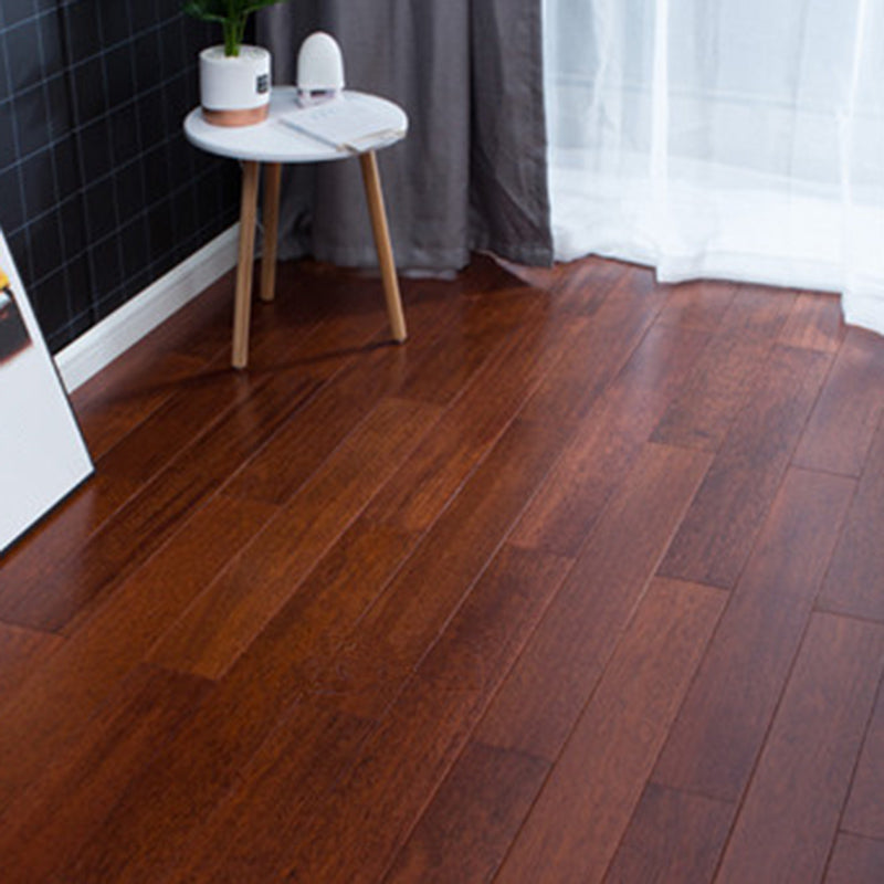 Traditional Wooden Wall Planks Solid Wood Waterproof Click-Locking Side Trim Piece Walnut Clearhalo 'Flooring 'Hardwood Flooring' 'hardwood_flooring' 'Home Improvement' 'home_improvement' 'home_improvement_hardwood_flooring' Walls and Ceiling' 7423593