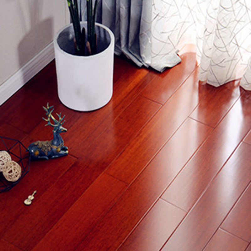 Traditional Wooden Wall Planks Solid Wood Waterproof Click-Locking Side Trim Piece Red Brown Clearhalo 'Flooring 'Hardwood Flooring' 'hardwood_flooring' 'Home Improvement' 'home_improvement' 'home_improvement_hardwood_flooring' Walls and Ceiling' 7423594