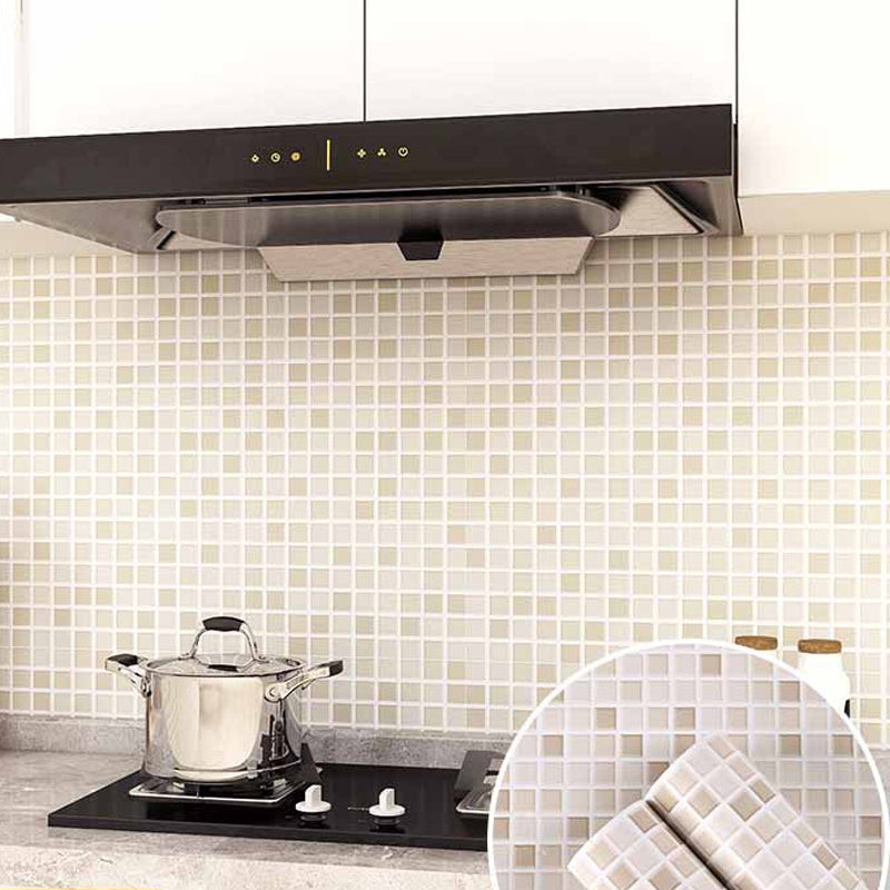 Modern Peel and Stick Backsplash PVC Mosaic Tile Field Tile for Kitchen Light Tan 23.6" x 118.1" Clearhalo 'Flooring 'Home Improvement' 'home_improvement' 'home_improvement_peel_stick_blacksplash' 'Peel & Stick Backsplash Tile' 'peel_stick_blacksplash' 'Walls & Ceilings' Walls and Ceiling' 7423706