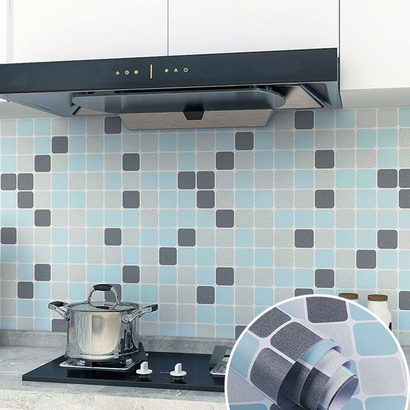 Modern Peel and Stick Backsplash PVC Mosaic Tile Field Tile for Kitchen Dark Blue-Gray 23.6" x 118.1" Clearhalo 'Flooring 'Home Improvement' 'home_improvement' 'home_improvement_peel_stick_blacksplash' 'Peel & Stick Backsplash Tile' 'peel_stick_blacksplash' 'Walls & Ceilings' Walls and Ceiling' 7423708