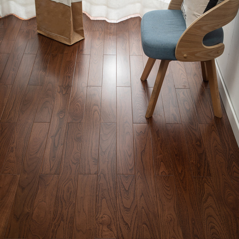 Waterproof Flooring Planks Solid Wood Click-Locking Hardwood Flooring 30"L x 3"W x 1"H Walnut Clearhalo 'Flooring 'Hardwood Flooring' 'hardwood_flooring' 'Home Improvement' 'home_improvement' 'home_improvement_hardwood_flooring' Walls and Ceiling' 7423769