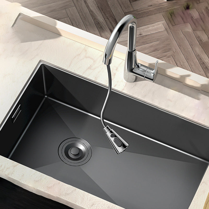Soundproof Undermount Kitchen Sink Diversion Design Kitchen Sink with Faucet Clearhalo 'Home Improvement' 'home_improvement' 'home_improvement_kitchen_sinks' 'Kitchen Remodel & Kitchen Fixtures' 'Kitchen Sinks & Faucet Components' 'Kitchen Sinks' 'kitchen_sinks' 7423936
