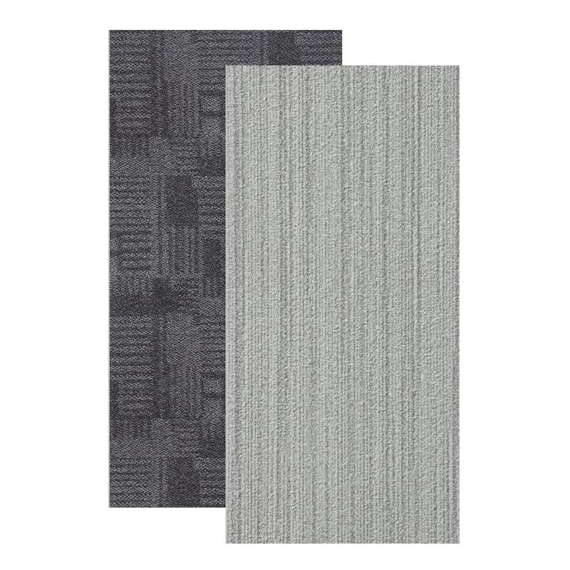 Grey Tone Plastic Floor Fabric Look Square Edge Water Resistant Floor Tile Clearhalo 'Flooring 'Home Improvement' 'home_improvement' 'home_improvement_vinyl_flooring' 'Vinyl Flooring' 'vinyl_flooring' Walls and Ceiling' 7423994
