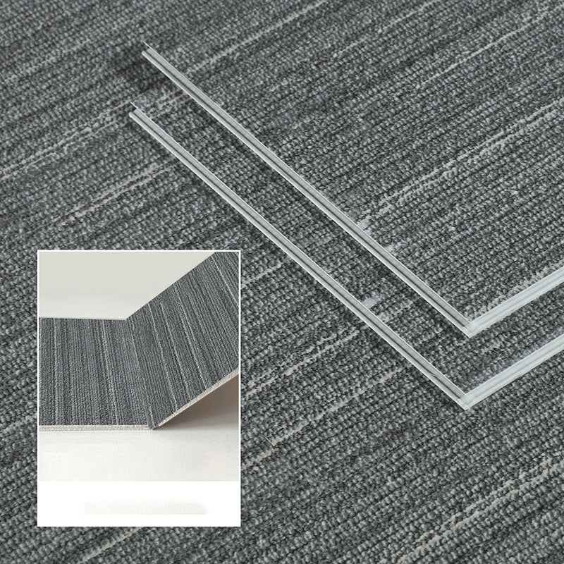 Grey Tone Plastic Floor Fabric Look Square Edge Water Resistant Floor Tile Clearhalo 'Flooring 'Home Improvement' 'home_improvement' 'home_improvement_vinyl_flooring' 'Vinyl Flooring' 'vinyl_flooring' Walls and Ceiling' 7423998
