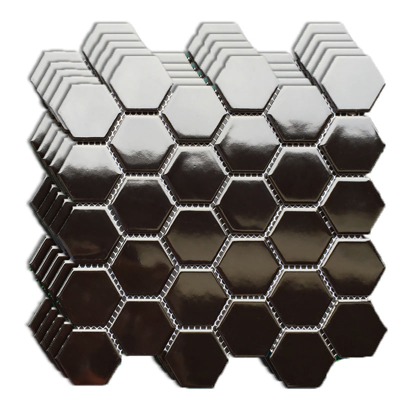 Wall and Floor Tile Straight Edge Geometric Pattern Wall and Floor Tile Black 10.6"L x 11.4"W x 0.2"H Clearhalo 'Floor Tiles & Wall Tiles' 'floor_tiles_wall_tiles' 'Flooring 'Home Improvement' 'home_improvement' 'home_improvement_floor_tiles_wall_tiles' Walls and Ceiling' 7424132