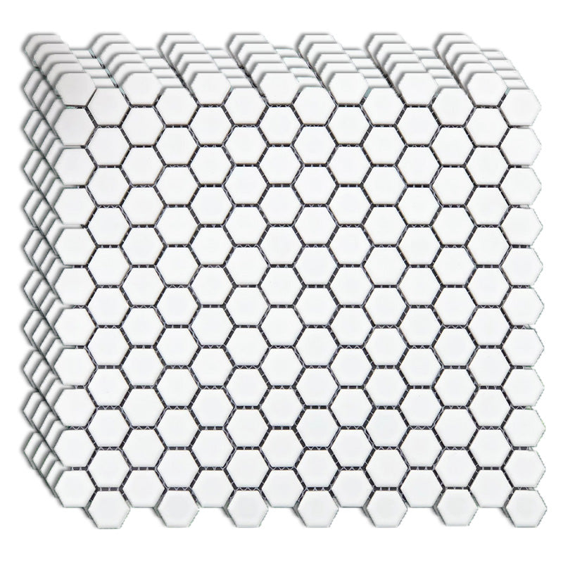 Wall and Floor Tile Straight Edge Geometric Pattern Wall and Floor Tile Textured White 11.8"L x 10.2"W x 0.2"H Clearhalo 'Floor Tiles & Wall Tiles' 'floor_tiles_wall_tiles' 'Flooring 'Home Improvement' 'home_improvement' 'home_improvement_floor_tiles_wall_tiles' Walls and Ceiling' 7424135