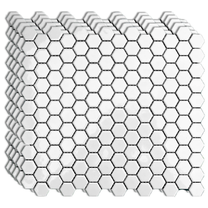 Wall and Floor Tile Straight Edge Geometric Pattern Wall and Floor Tile White 11.8"L x 10.2"W x 0.2"H Clearhalo 'Floor Tiles & Wall Tiles' 'floor_tiles_wall_tiles' 'Flooring 'Home Improvement' 'home_improvement' 'home_improvement_floor_tiles_wall_tiles' Walls and Ceiling' 7424146