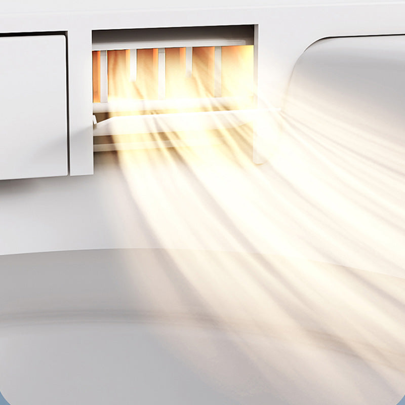 Contemporary Floor Standing Bidet in White Vitreous China Bidets Clearhalo 'Bathroom Remodel & Bathroom Fixtures' 'Bidets' 'Home Improvement' 'home_improvement' 'home_improvement_bidets' 'Toilets & Bidets' 7429685