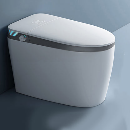 Contemporary Floor Standing Bidet in White Vitreous China Bidets White-Gray Clearhalo 'Bathroom Remodel & Bathroom Fixtures' 'Bidets' 'Home Improvement' 'home_improvement' 'home_improvement_bidets' 'Toilets & Bidets' 7429688