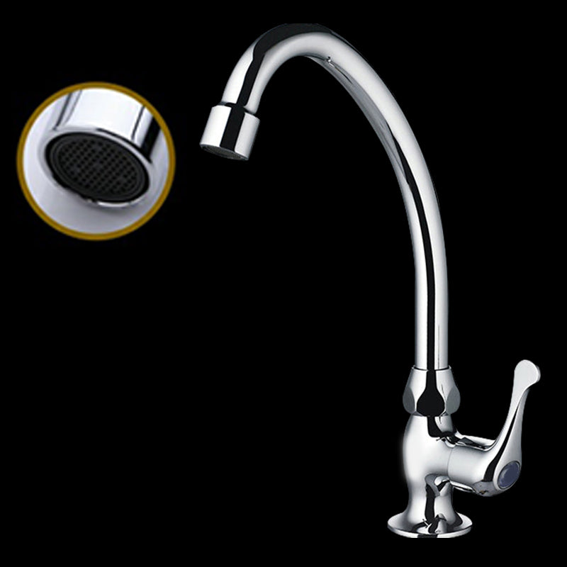 Modern Style Bar Faucet Copper Lever Handle 1-Hole Bar Faucet Clearhalo 'Home Improvement' 'home_improvement' 'home_improvement_kitchen_faucets' 'Kitchen Faucets' 'Kitchen Remodel & Kitchen Fixtures' 'Kitchen Sinks & Faucet Components' 'kitchen_faucets' 7431967