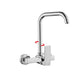 Modern Single Handle Kitchen Faucet Wall Mounted Faucet in Chrome 7 Shape Single Mode Water Outlet Clearhalo 'Home Improvement' 'home_improvement' 'home_improvement_kitchen_faucets' 'Kitchen Faucets' 'Kitchen Remodel & Kitchen Fixtures' 'Kitchen Sinks & Faucet Components' 'kitchen_faucets' 7432074