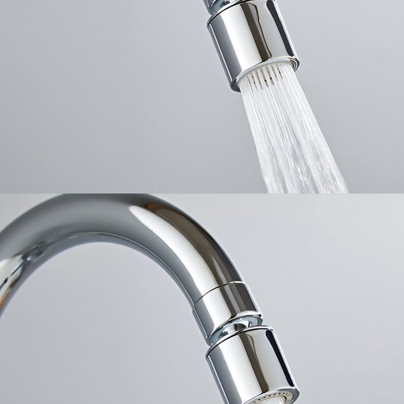 Modern Single Handle Kitchen Faucet Wall Mounted Faucet in Chrome Clearhalo 'Home Improvement' 'home_improvement' 'home_improvement_kitchen_faucets' 'Kitchen Faucets' 'Kitchen Remodel & Kitchen Fixtures' 'Kitchen Sinks & Faucet Components' 'kitchen_faucets' 7432082
