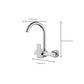 Modern Single Handle Kitchen Faucet Wall Mounted Faucet in Chrome Clearhalo 'Home Improvement' 'home_improvement' 'home_improvement_kitchen_faucets' 'Kitchen Faucets' 'Kitchen Remodel & Kitchen Fixtures' 'Kitchen Sinks & Faucet Components' 'kitchen_faucets' 7432087