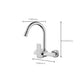 Modern Single Handle Kitchen Faucet Wall Mounted Faucet in Chrome Clearhalo 'Home Improvement' 'home_improvement' 'home_improvement_kitchen_faucets' 'Kitchen Faucets' 'Kitchen Remodel & Kitchen Fixtures' 'Kitchen Sinks & Faucet Components' 'kitchen_faucets' 7432088