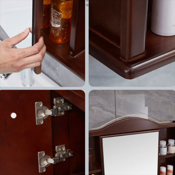 Mid Century Modern Sink Vanity Wall Mount Bathroom Vanity with Mirror Clearhalo 'Bathroom Remodel & Bathroom Fixtures' 'Bathroom Vanities' 'bathroom_vanities' 'Home Improvement' 'home_improvement' 'home_improvement_bathroom_vanities' 7433090