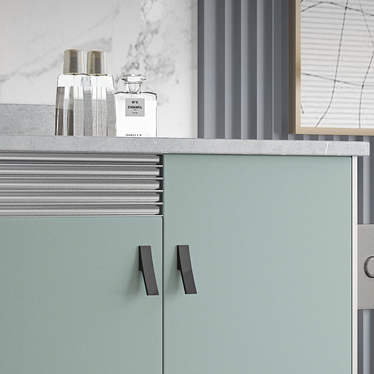 Metal Base Sink Vanity Modern Wall Mount Gray Single-Sink Rectangular Vanity Set Clearhalo 'Bathroom Remodel & Bathroom Fixtures' 'Bathroom Vanities' 'bathroom_vanities' 'Home Improvement' 'home_improvement' 'home_improvement_bathroom_vanities' 7433168