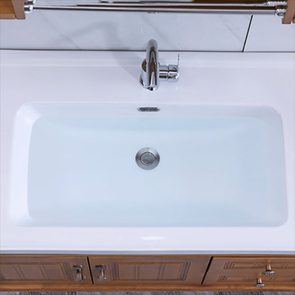 Mid Century Modern Sink Vanity Wood Wall Mount Bathroom Vanity with Mirror Clearhalo 'Bathroom Remodel & Bathroom Fixtures' 'Bathroom Vanities' 'bathroom_vanities' 'Home Improvement' 'home_improvement' 'home_improvement_bathroom_vanities' 7433204