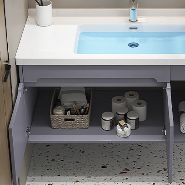 Single Glam Bathroom Vanity Ceramic Top Wall Mount Bath Vanity Clearhalo 'Bathroom Remodel & Bathroom Fixtures' 'Bathroom Vanities' 'bathroom_vanities' 'Home Improvement' 'home_improvement' 'home_improvement_bathroom_vanities' 7433238