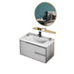 Modern Bath Vanity Gray Single Rectangular Wall Mount Sink Vanity Vanity & Faucet & Mirrors 32"L x 19"W x 18"H 2 Clearhalo 'Bathroom Remodel & Bathroom Fixtures' 'Bathroom Vanities' 'bathroom_vanities' 'Home Improvement' 'home_improvement' 'home_improvement_bathroom_vanities' 7433268