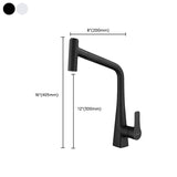 Contemporary Kitchen Bar Faucet Lead Free Swivel Spout with Pull Out Sprayer Clearhalo 'Home Improvement' 'home_improvement' 'home_improvement_kitchen_faucets' 'Kitchen Faucets' 'Kitchen Remodel & Kitchen Fixtures' 'Kitchen Sinks & Faucet Components' 'kitchen_faucets' 7434028