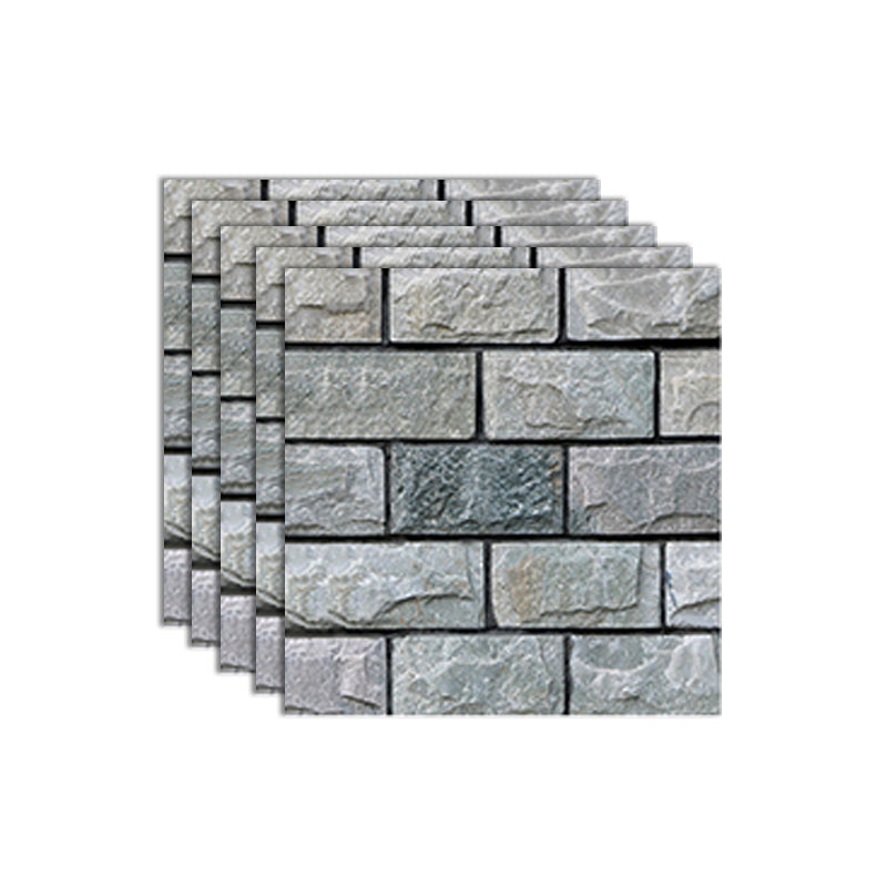 Mosaic Wall Access Panel Peel and Stick Waterproof Wall Access Panel Pewter 5-Piece Set Clearhalo 'Flooring 'Home Improvement' 'home_improvement' 'home_improvement_wall_paneling' 'Wall Paneling' 'wall_paneling' 'Walls & Ceilings' Walls and Ceiling' 7434461