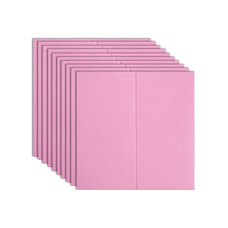 Waterproof Wall Access Panel Modern Simple Wall Access Panel for Living Room Pink 10-Piece Set Clearhalo 'Flooring 'Home Improvement' 'home_improvement' 'home_improvement_wall_paneling' 'Wall Paneling' 'wall_paneling' 'Walls & Ceilings' Walls and Ceiling' 7434484