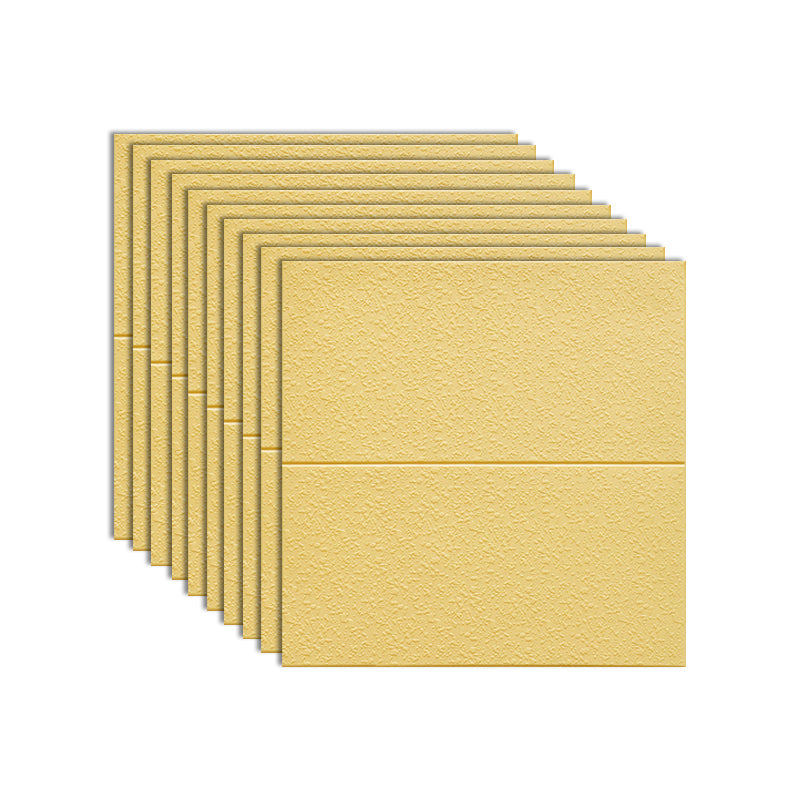 Waterproof Wall Access Panel Modern Simple Wall Access Panel for Living Room Yellow 10-Piece Set Clearhalo 'Flooring 'Home Improvement' 'home_improvement' 'home_improvement_wall_paneling' 'Wall Paneling' 'wall_paneling' 'Walls & Ceilings' Walls and Ceiling' 7434486