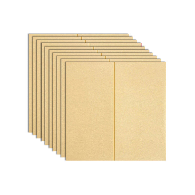 Waterproof Wall Access Panel Modern Simple Wall Access Panel for Living Room Light Yellow 10-Piece Set Clearhalo 'Flooring 'Home Improvement' 'home_improvement' 'home_improvement_wall_paneling' 'Wall Paneling' 'wall_paneling' 'Walls & Ceilings' Walls and Ceiling' 7434496